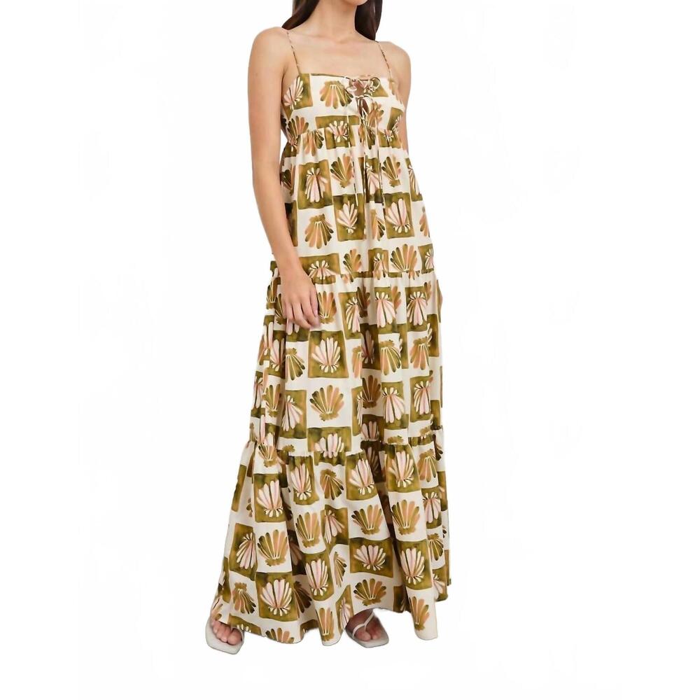 NEW RAILS mica maxi dress in checkered shells